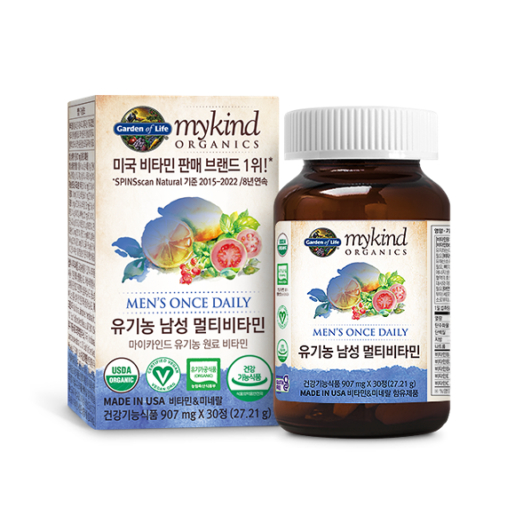 마이카인드 유기농 남성 종합 멀티 비타민 30정 3개